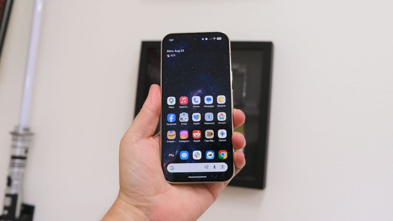 The Google Pixel 11 Pro being held in the hand