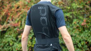 Back of man wearing POC Spine VPD vest
