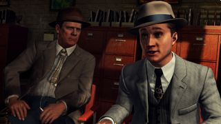 Detective Cole Phelps interrogates a suspect