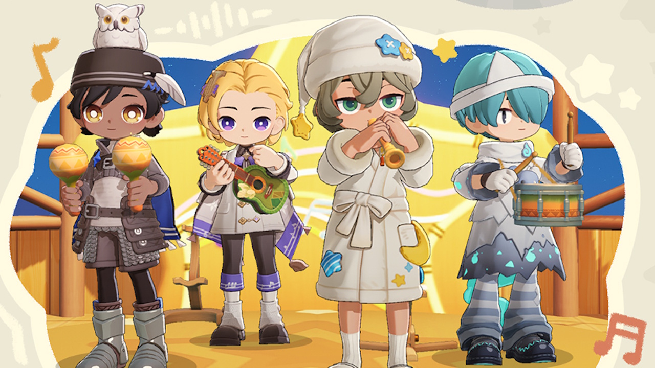 Petit Planet - four characters playing various instruments like drums, guitar, and maracas