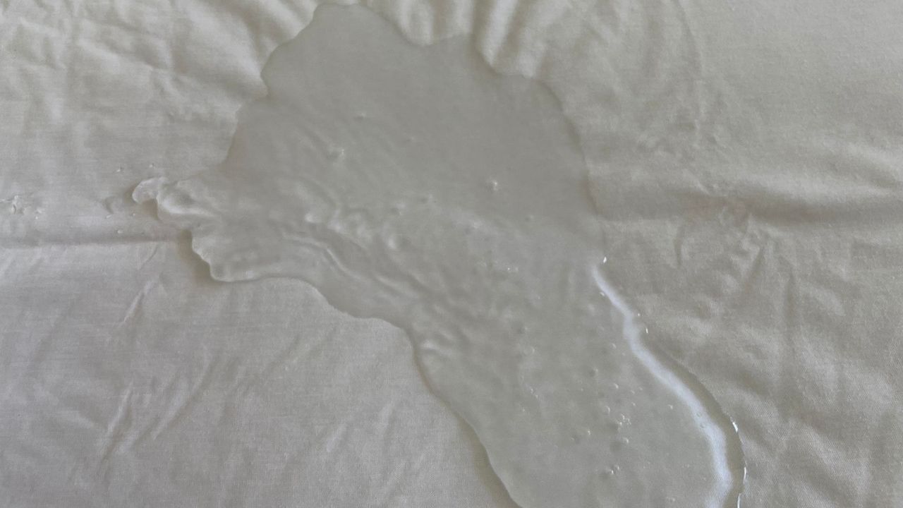 Water sat on the Tempur Cooling Tencel Mattress Protector