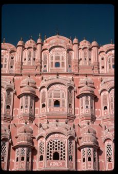 Built in 1799, the Hawa Mahal, or Palace of the Winds, is part of the City Palace complex in Jaipur, India.