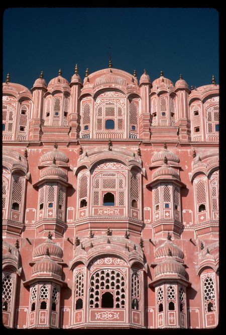 Built in 1799, the Hawa Mahal, or Palace of the Winds, is part of the City Palace complex in Jaipur, India.