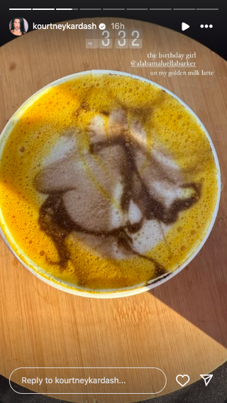 Kourtney Kardashian Alabama Latte Art