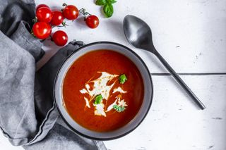 bowl of gazpacho soup