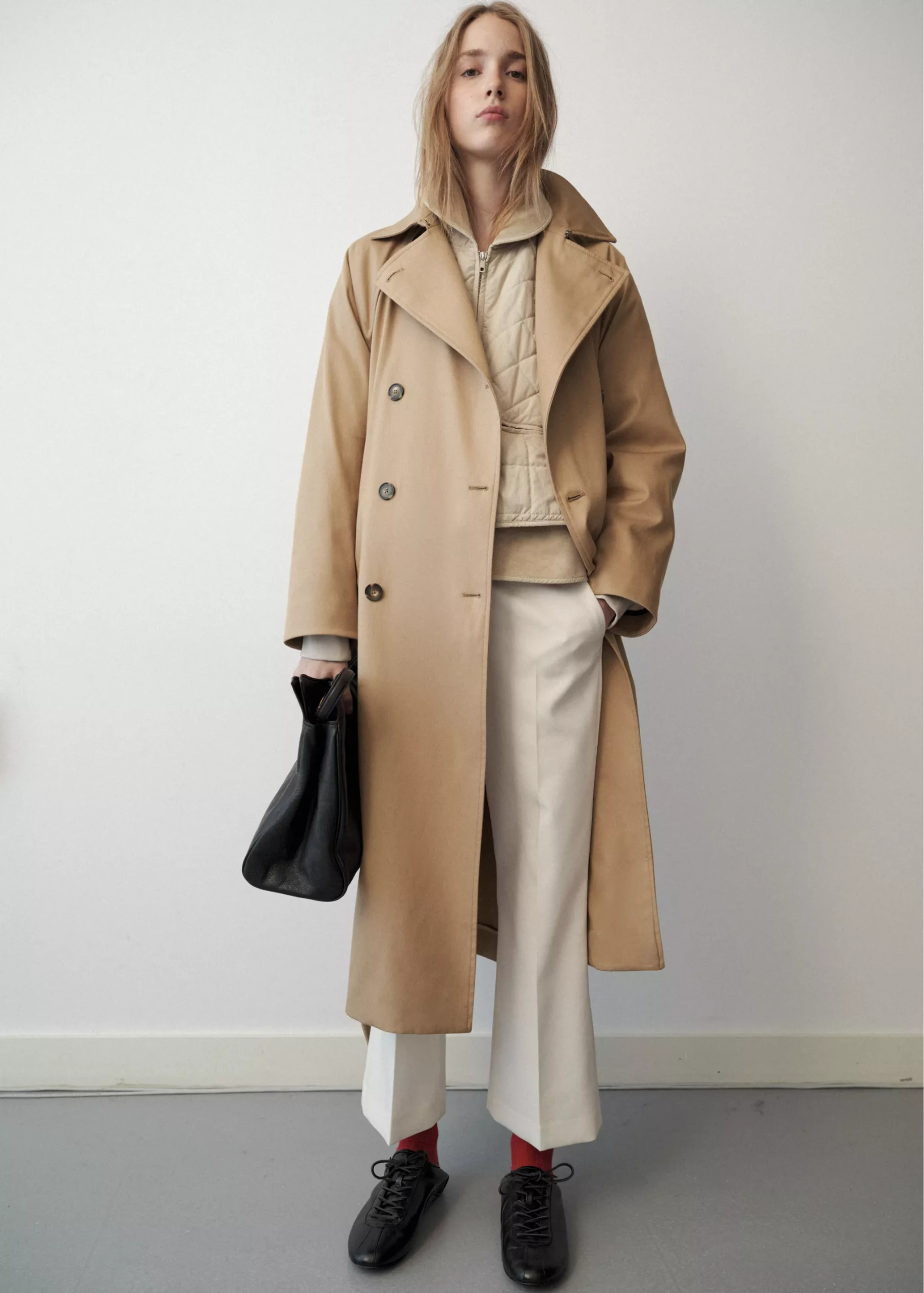 Cotton-Lyocell Blend Trench Coat With Belt - Women | Mango United Kingdom