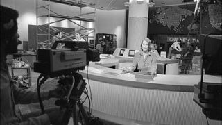 A CNN studio in the 1980s