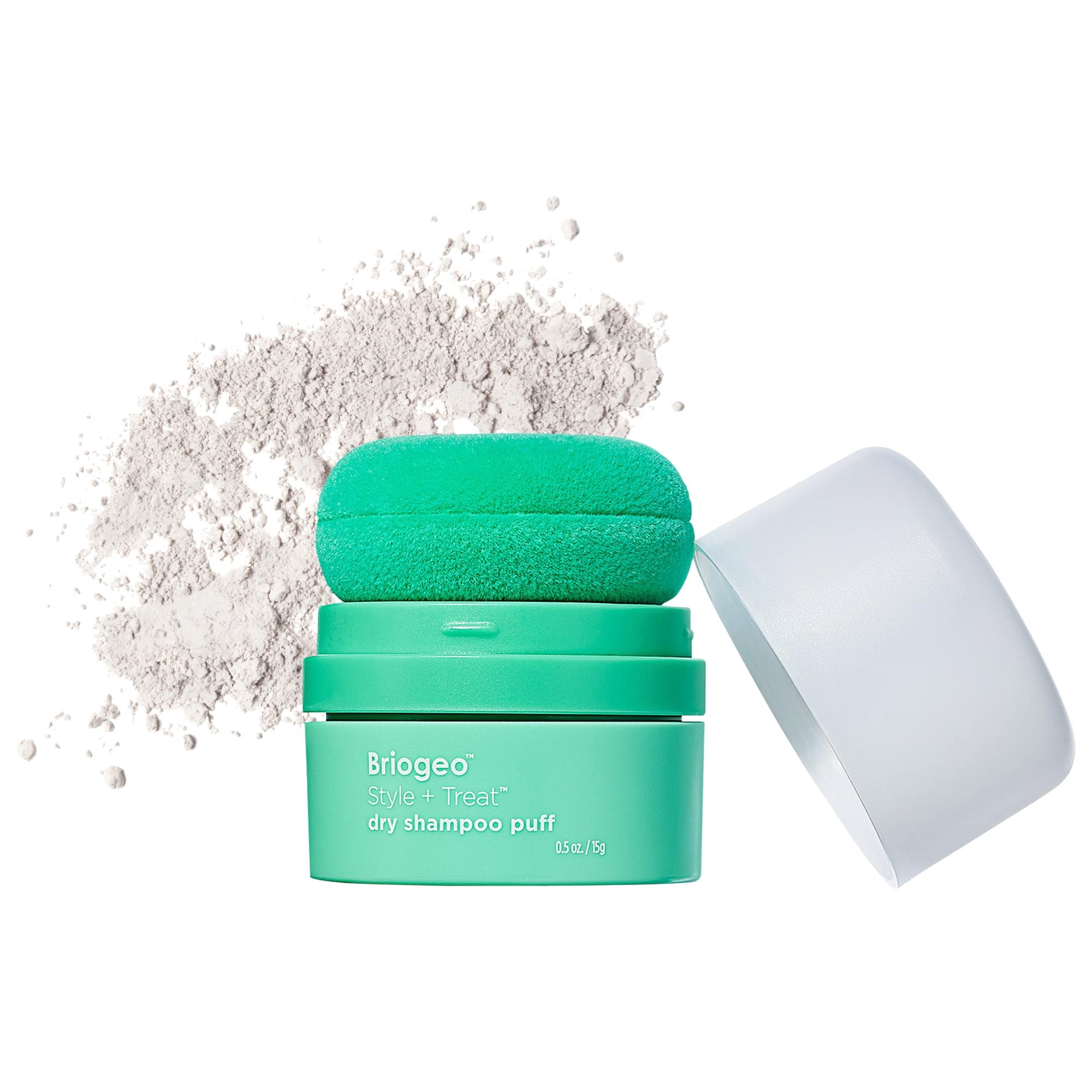 Style + Treat Non-Aerosol &amp;amp; Talc-Free Dry Shampoo Powder Puff - Translucent