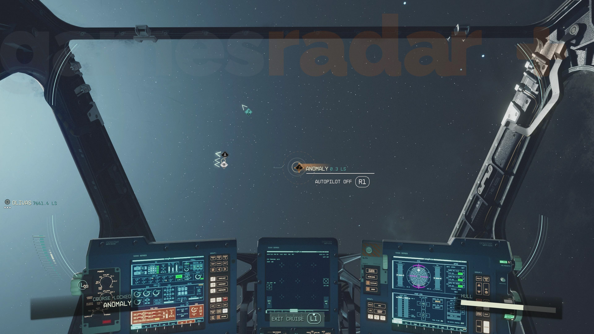 Setting an autopilot target in Starfield Cruise Mode