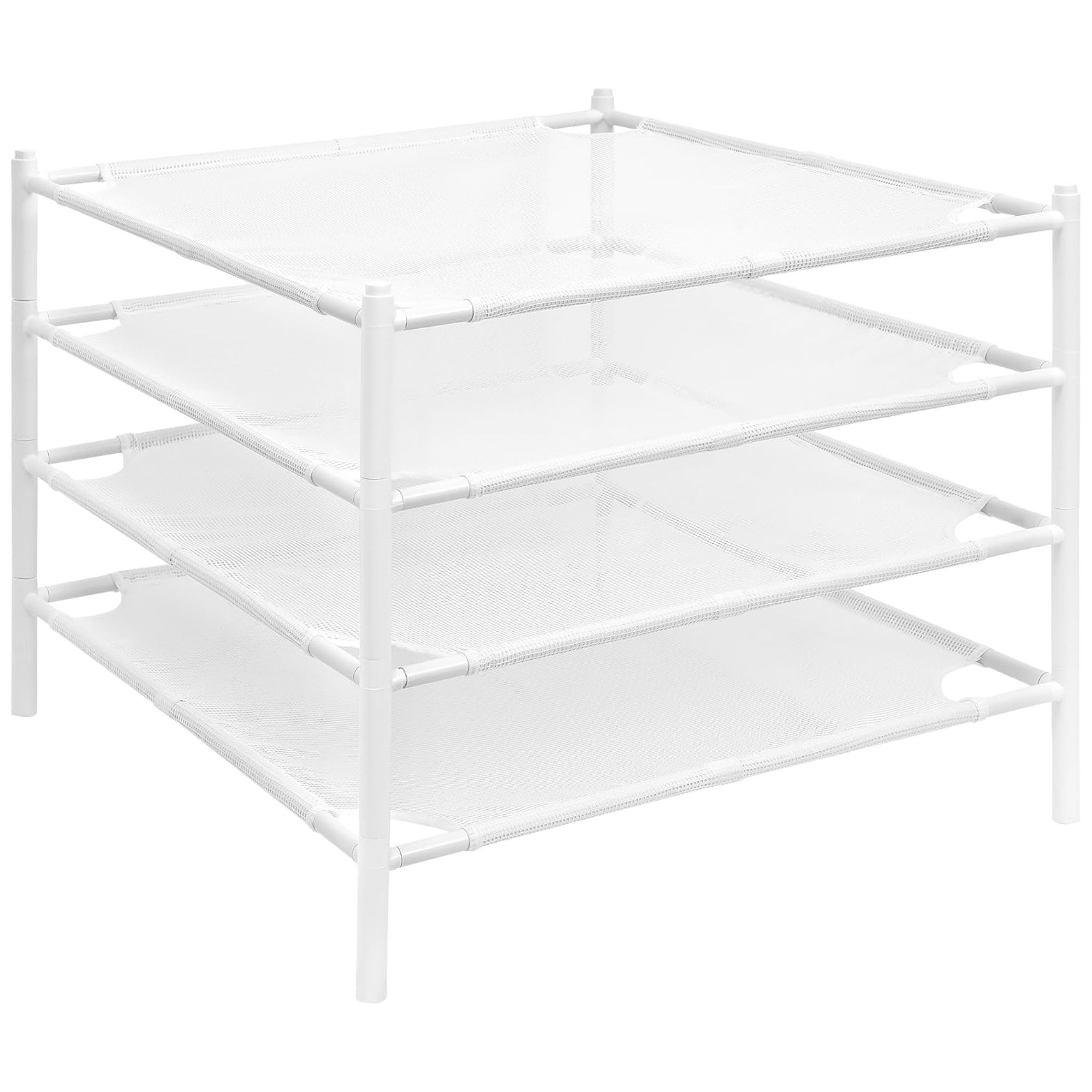 White tiered sweater drying rack