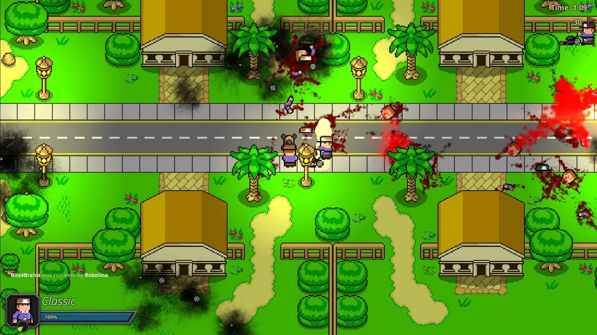 Law Mower is a game about mowing lawns and killing anyone
