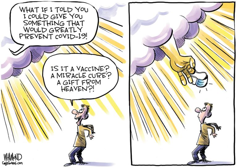 Editorial Cartoon U.S. coronavirus mask&amp;amp;nbsp;