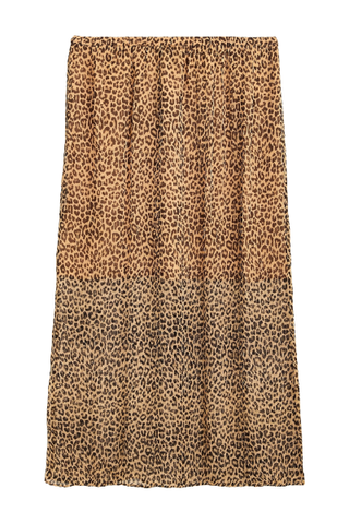 J.Crew Gwyneth Layered Slip Skirt in Leopard Crinkle Chiffon 