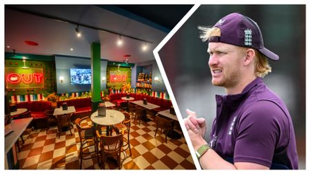 Sixes combined with an image of Jordan Cox