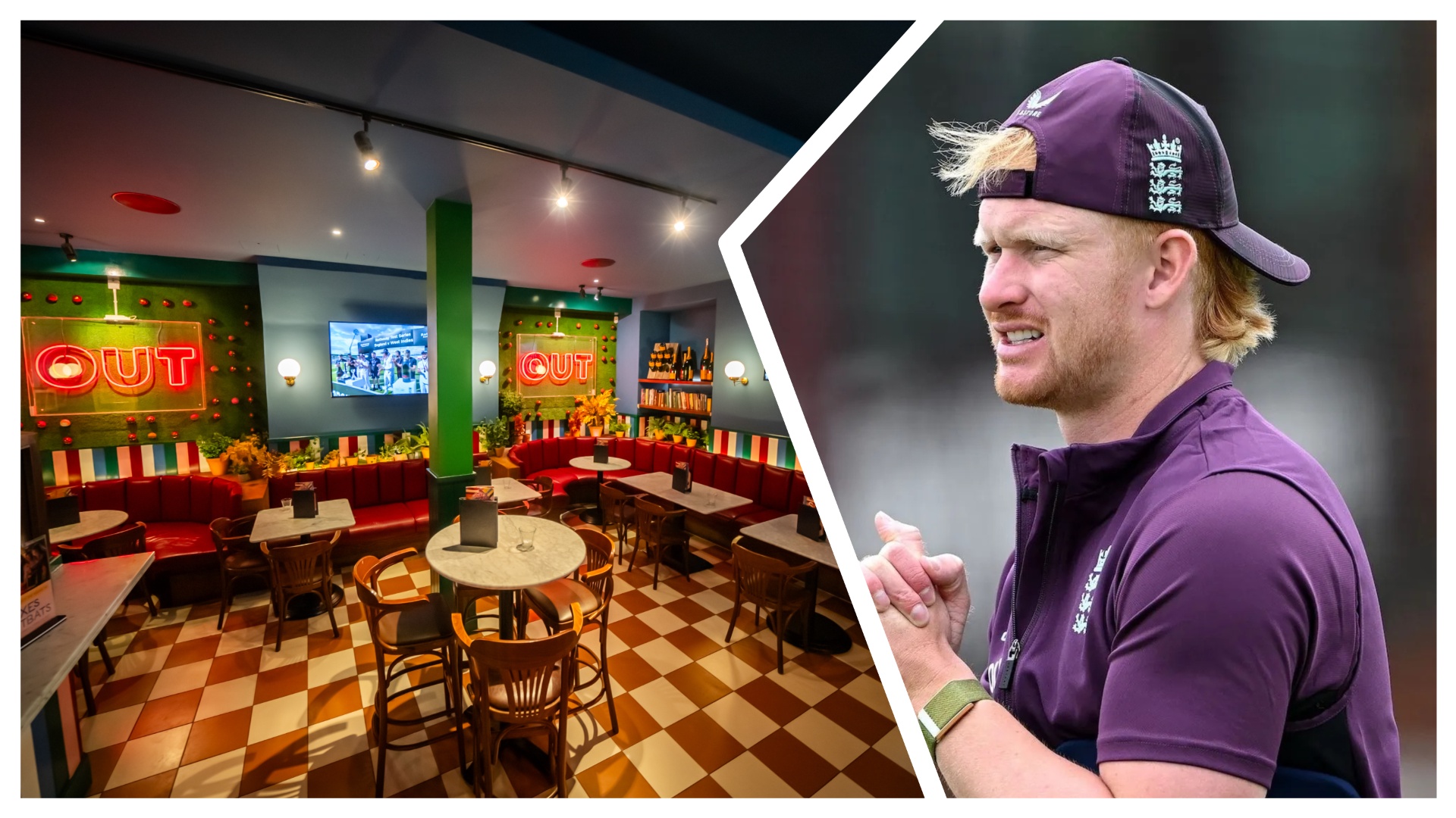 Sixes combined with an image of Jordan Cox 