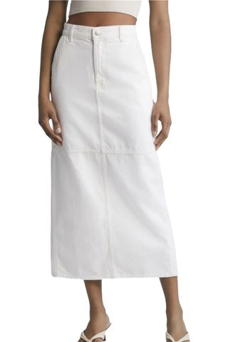 Carpenter Denim Maxi Skirt