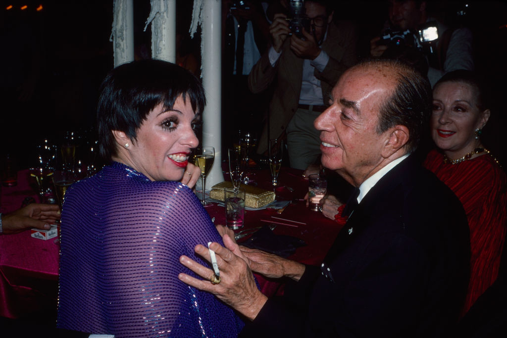 With her late father, the legendary director Vincente Minnelli.