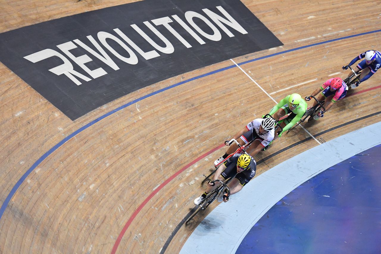 Jon Mould with Eugenio Alafaci on his wheel