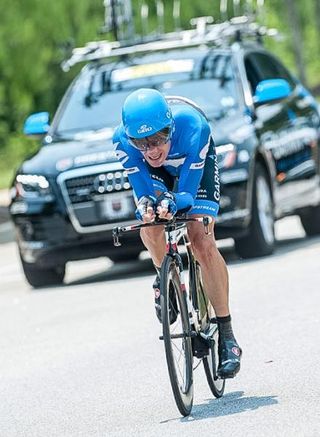 David Zabriskie races to his sixth national time trial title