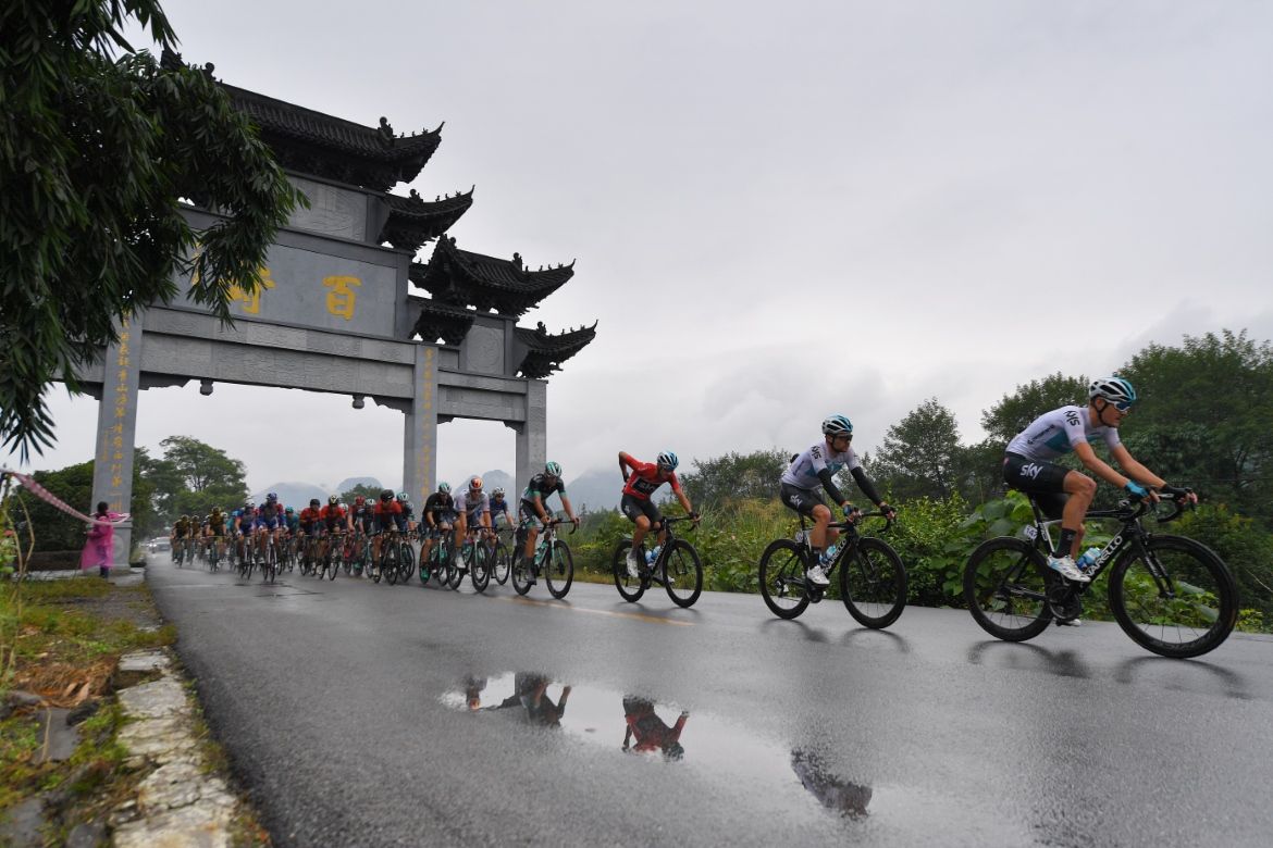 It was another wet day for the riders
