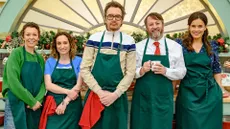 David Mitchell, Olivia Colman, Isy Suttie, Matt King and Sophie Winkleman in The Great Peep Show Christmas Bake Off