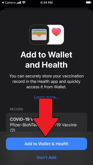 How to add vaccine card to Apple Wallet