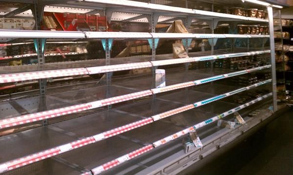 The cupboards were empty