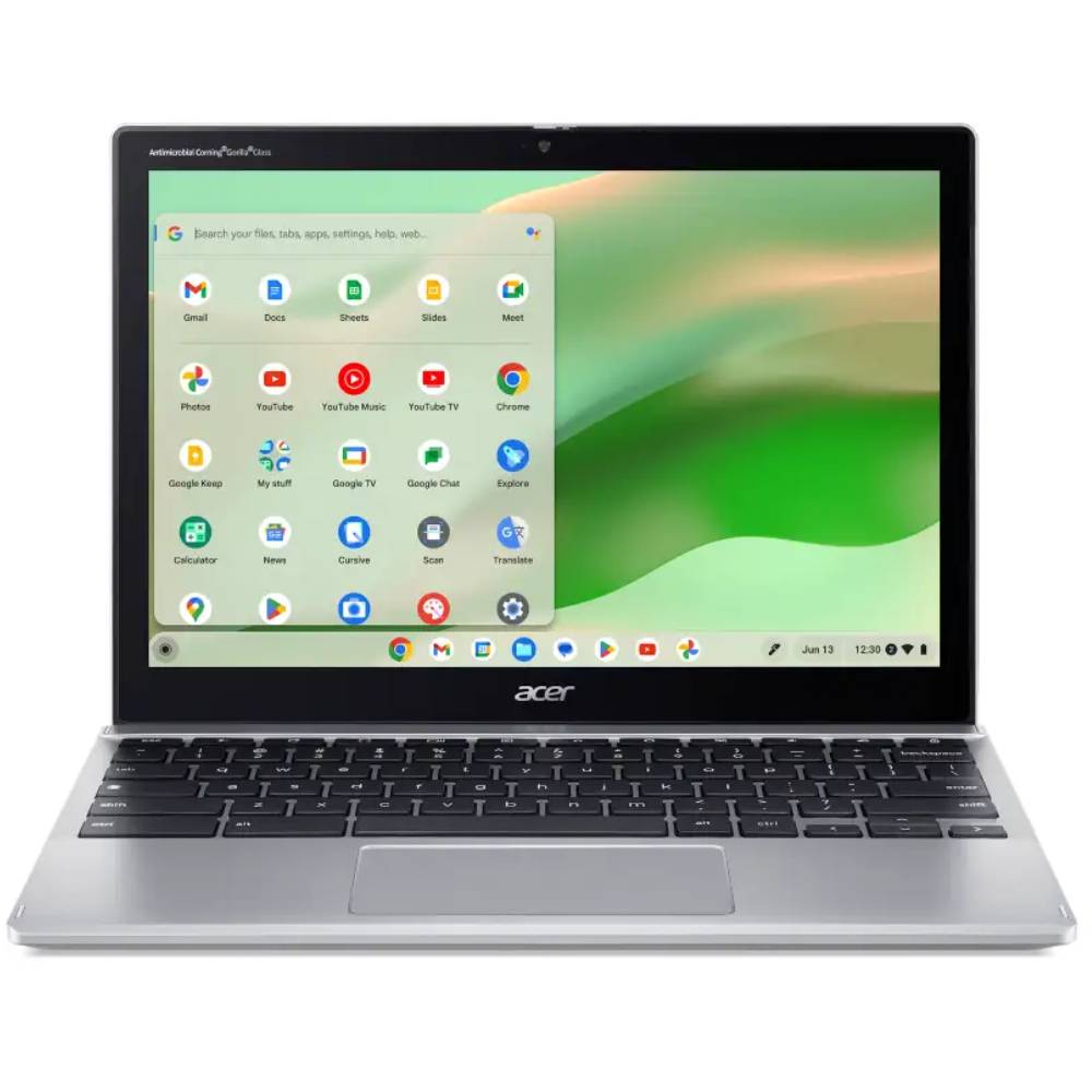 Silver Acer Chromebook Spin 312 against white background