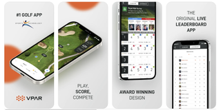 VPAR golf app screenshots