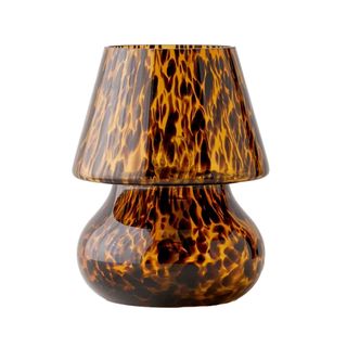 Brown glass mushroom-style lamp