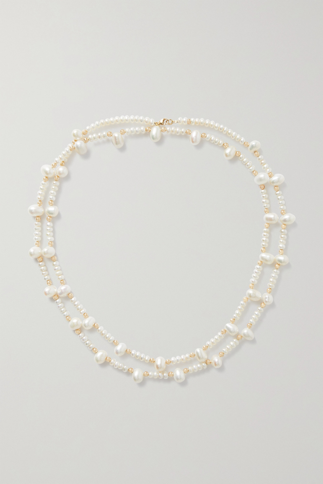 + Net Sustain Gold Pearl Necklace