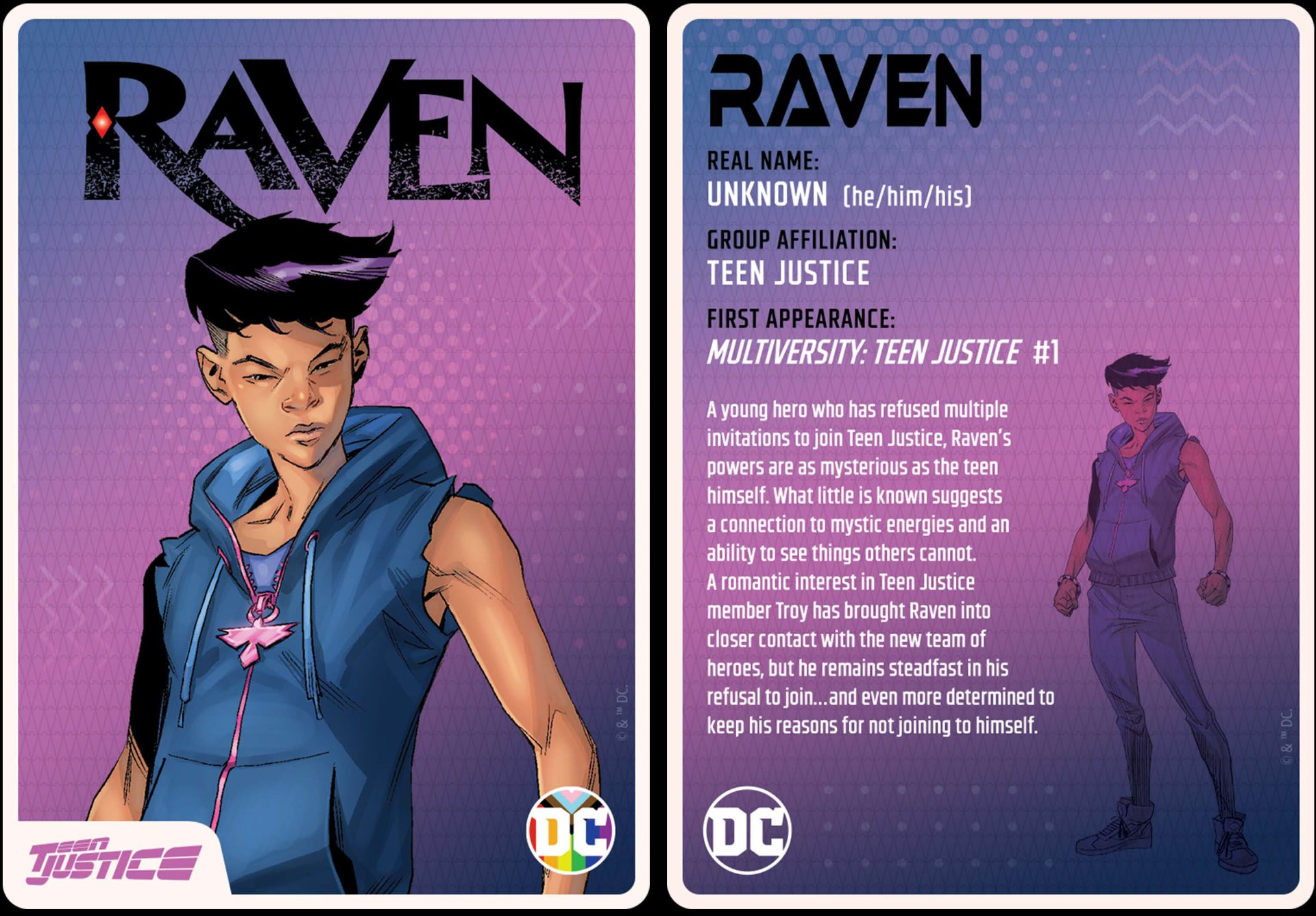 Raven (real name unknown) - He/She/He from Multiversity: Teen Justice
