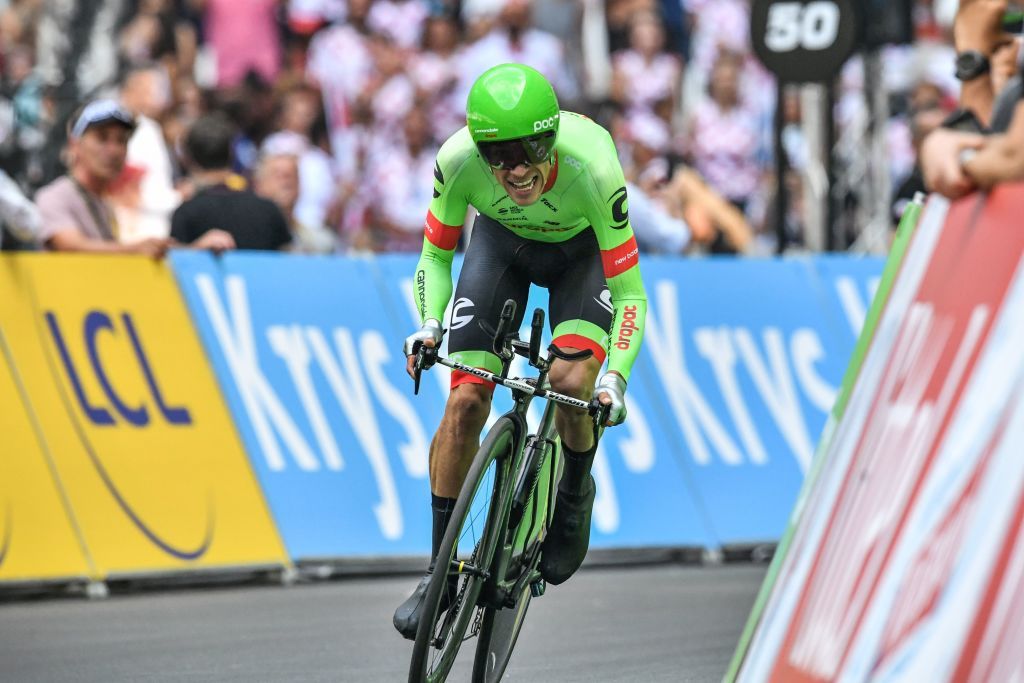 Rigoberto Ur&aacute;n en route to second overall at the Tour de France