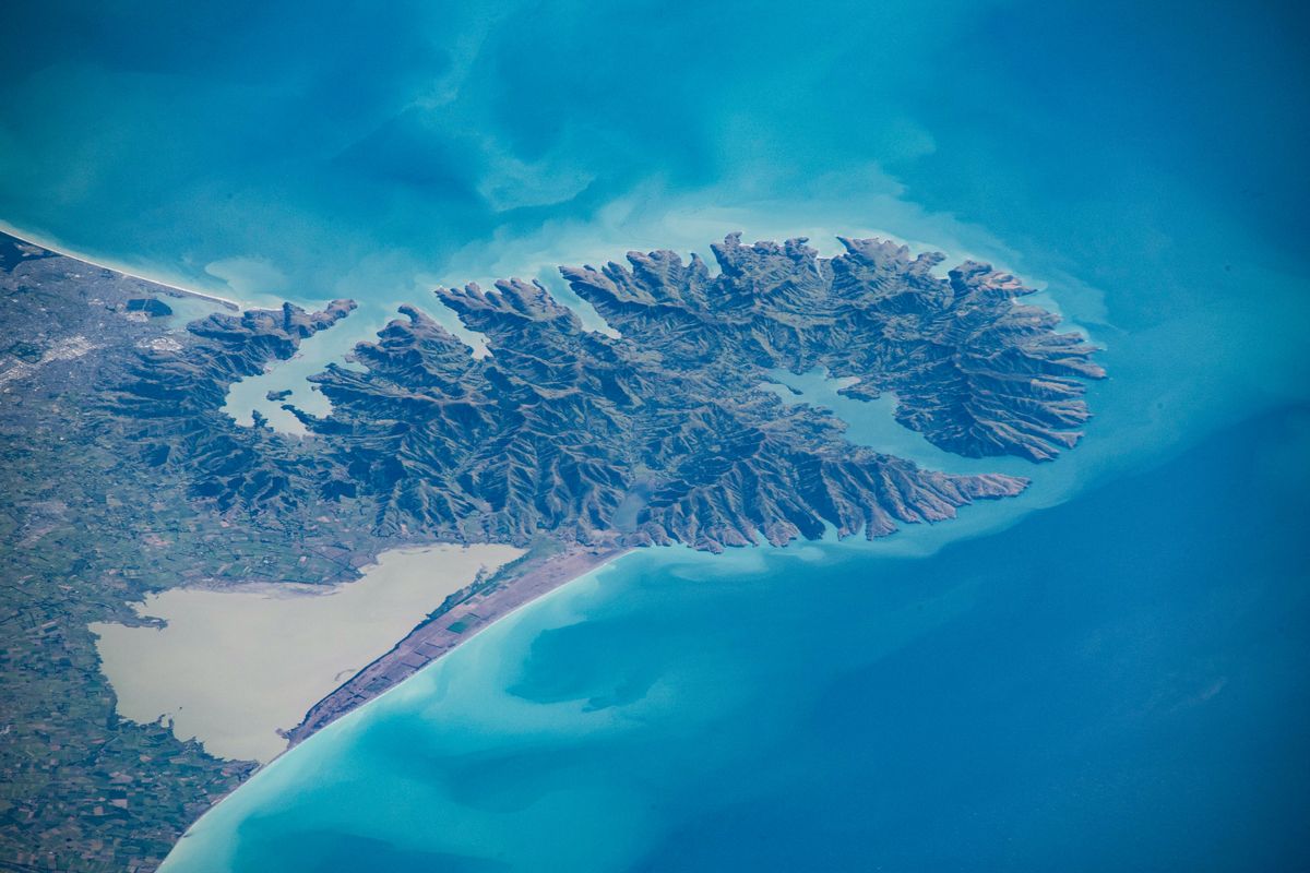 Christchurch, New Zealand near Lake Ellesmere and Pigeon Bay (Image credit: NASA)