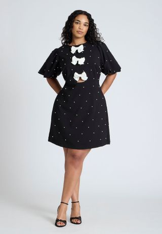 Pearl Mini Dress With Bows