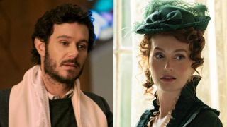 From left to right: Adam Brody in Nobody Wants This and Leighton Meester in The Buccaneers.