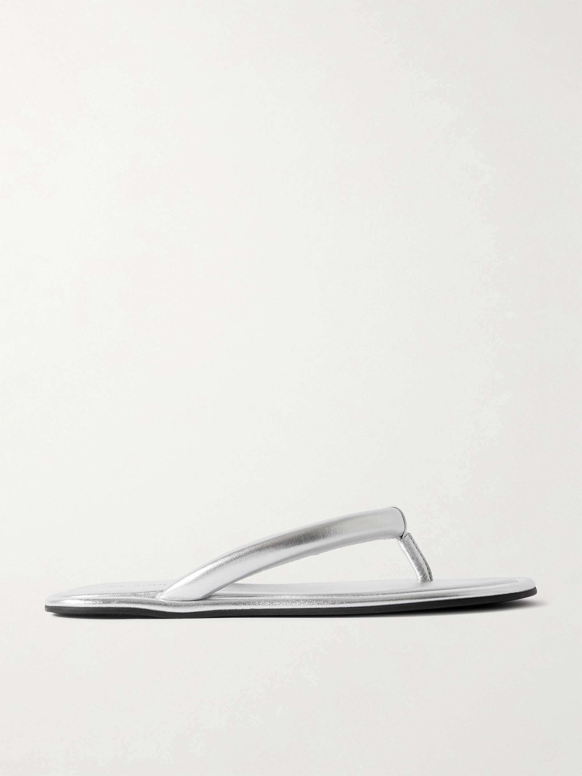 Sumi Padded Metallic Leather Flip Flops