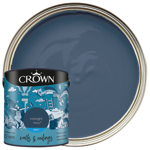 Crown Matt Emulsion Paint - Midnight Navy - 2.5l