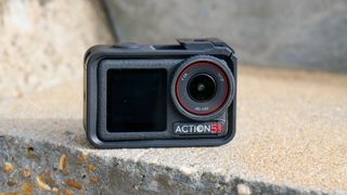 The DJI Osmo Action 5 Pro from the front