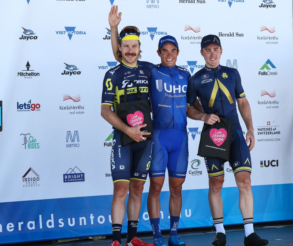 Mitch Docker, Travis McCabe and Leigh Howard on the podium