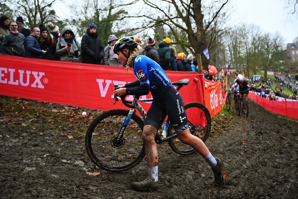 riders during the 2024 women's uci world cup race in namur