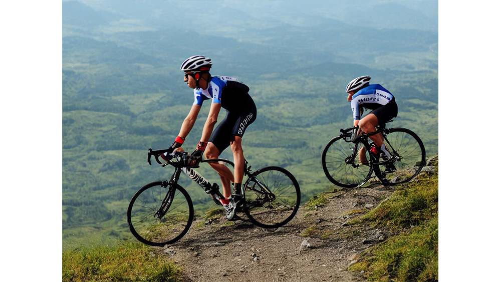 An AI-generated image of cycling