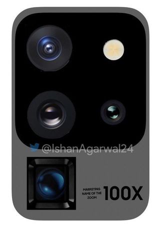 Galaxy S20 camera sensor arrangement