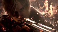 2023 games &mdash; Leon Kennedy aims his sidearm in the remake of Resident Evil 4.