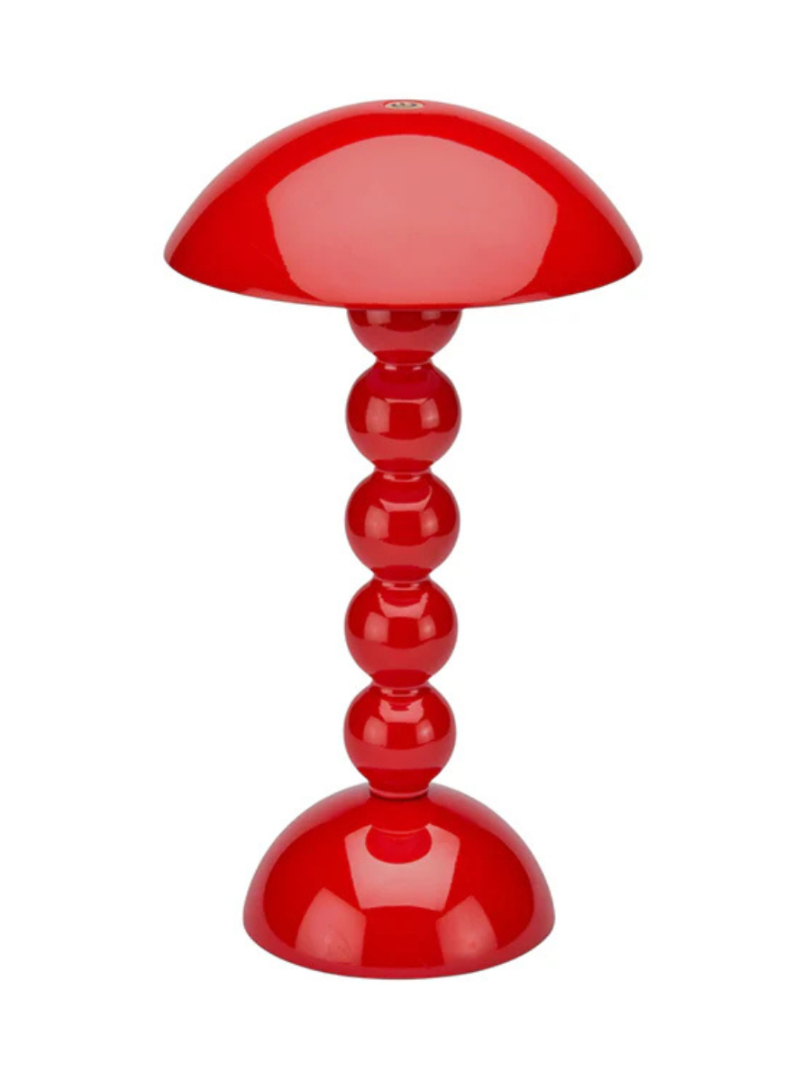 Red Lacquer Rechargeable Bobbin Led Lamp
