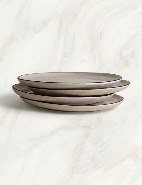 Michigan Rim Dinner Plates, Set of 4