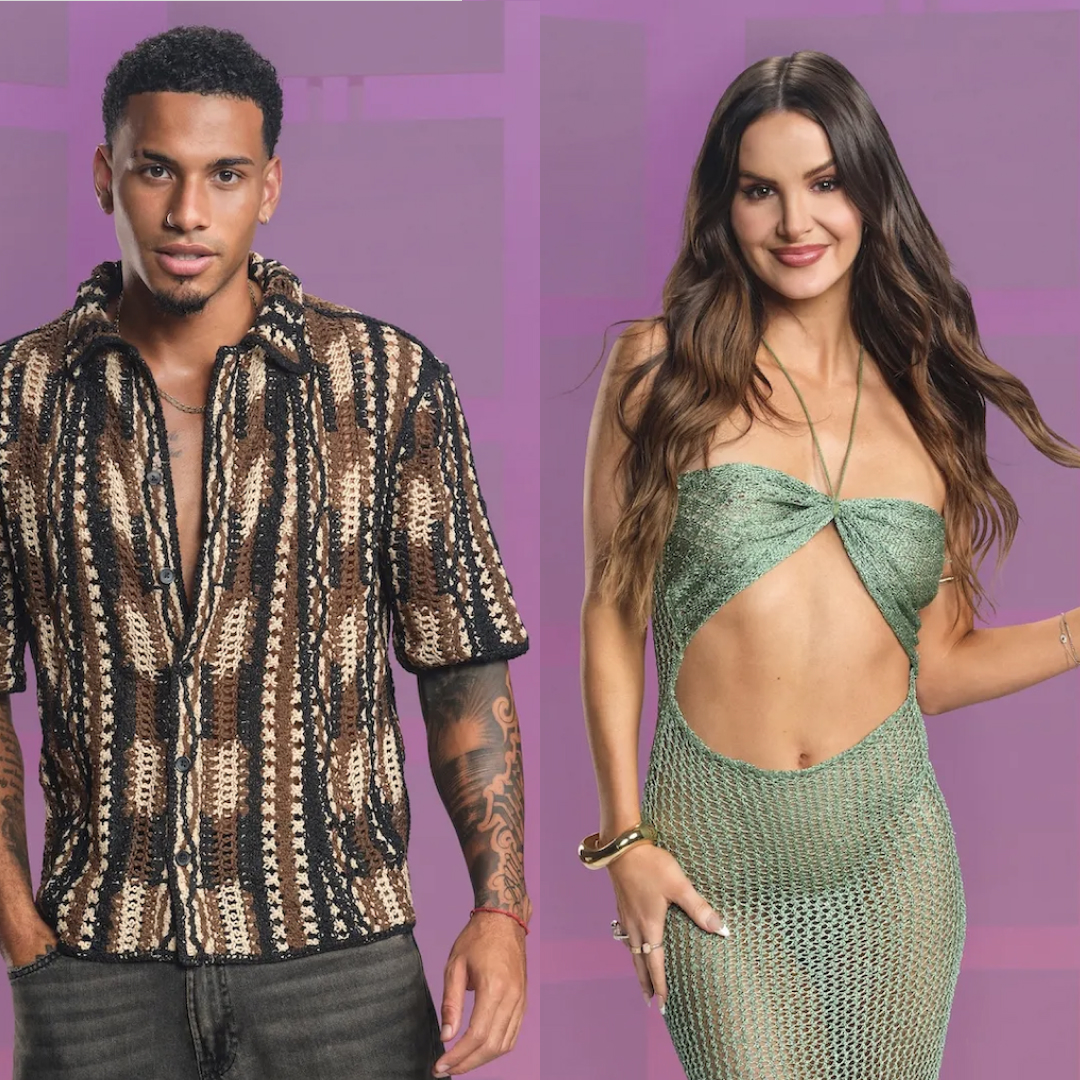 a split image of louis and sandy from perfect match season 3