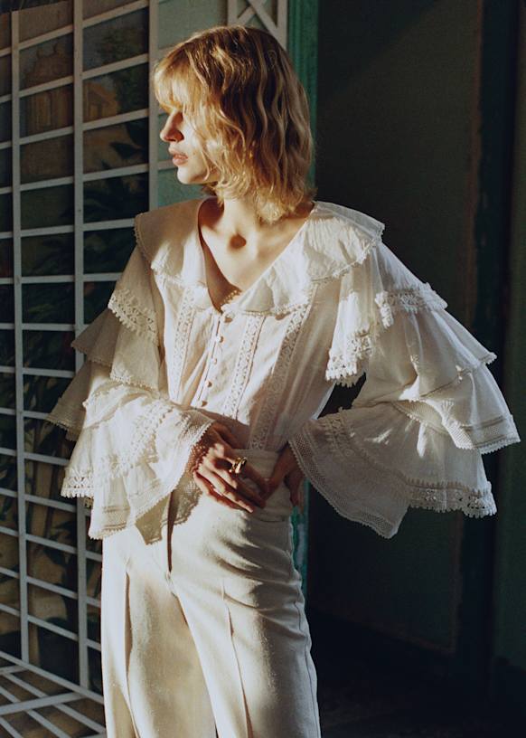 Rodolfo Blouse - Ecru - Organic Cotton - S&eacute;zane