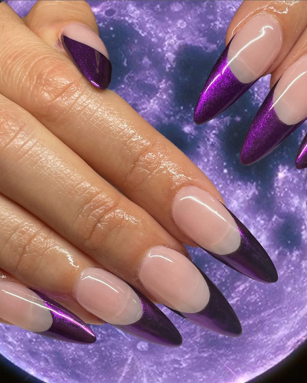 purple manicure