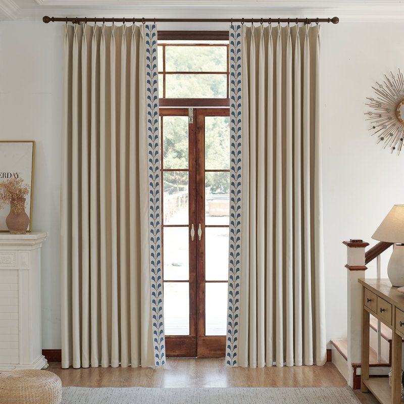 Visionary Home Nora Cotton Blend Room Darkening Curtain Pair & Reviews | Wayfair